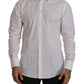 Elegant Slim Fit White Martini Dress Shirt