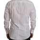 Elegant Slim Fit White Martini Dress Shirt