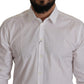 Elegant Slim Fit White Martini Dress Shirt