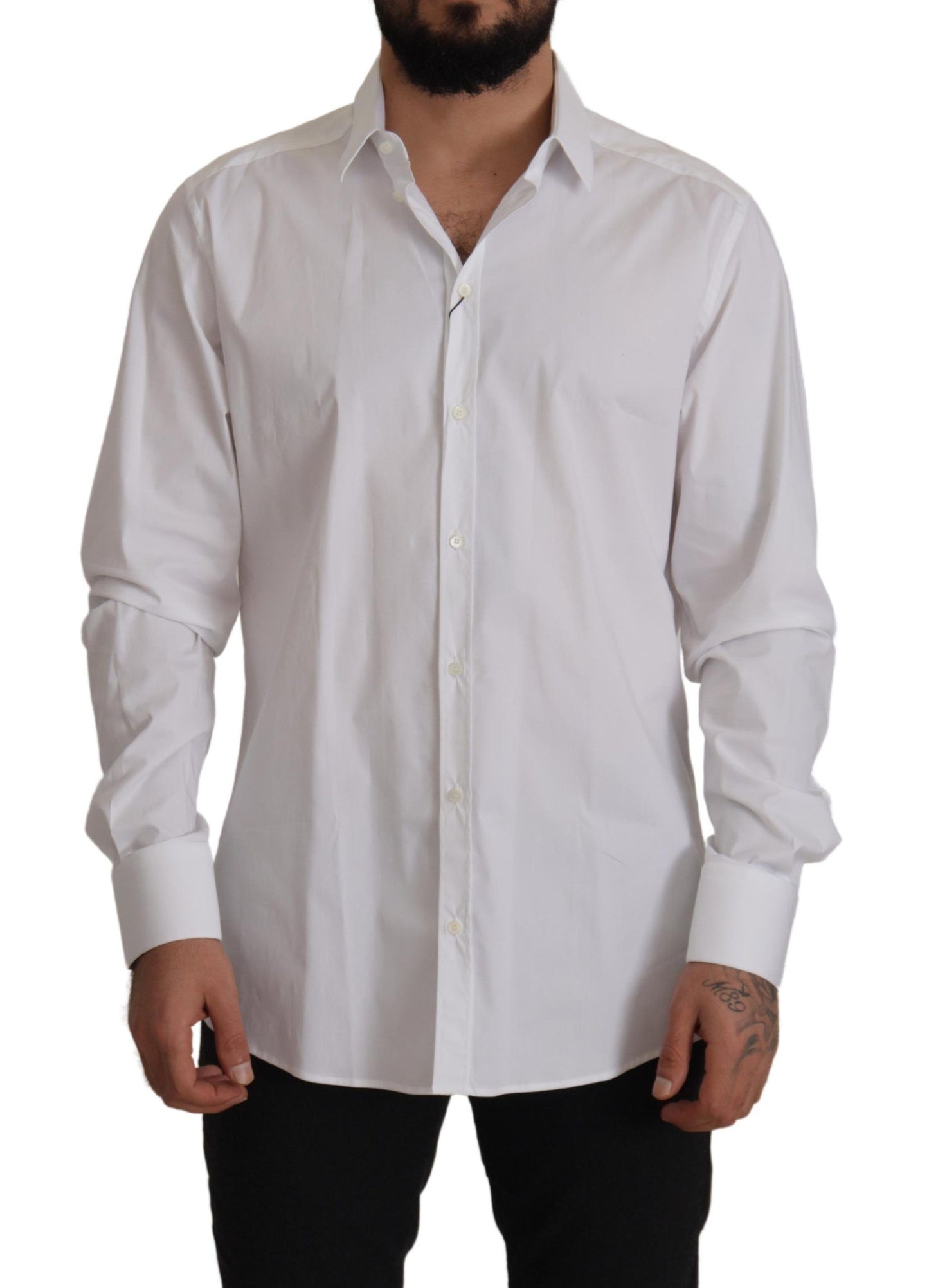 Elegant Slim Fit White Dress Shirt