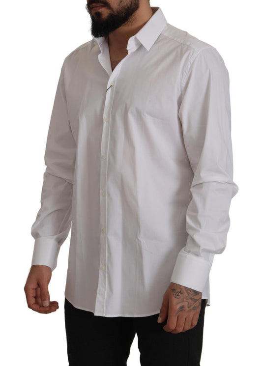 Elegant Slim Fit White Dress Shirt