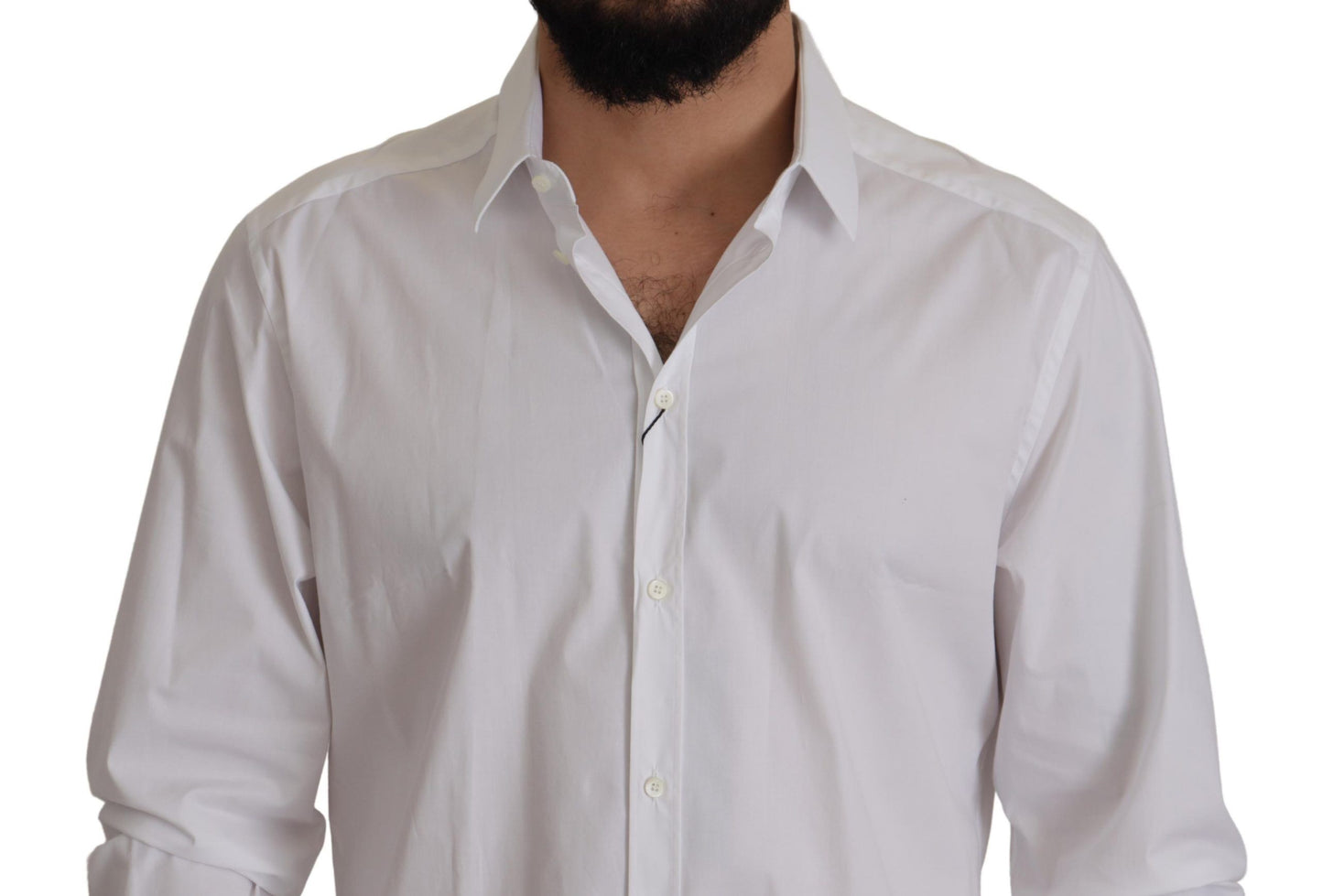 Elegant Slim Fit White Dress Shirt