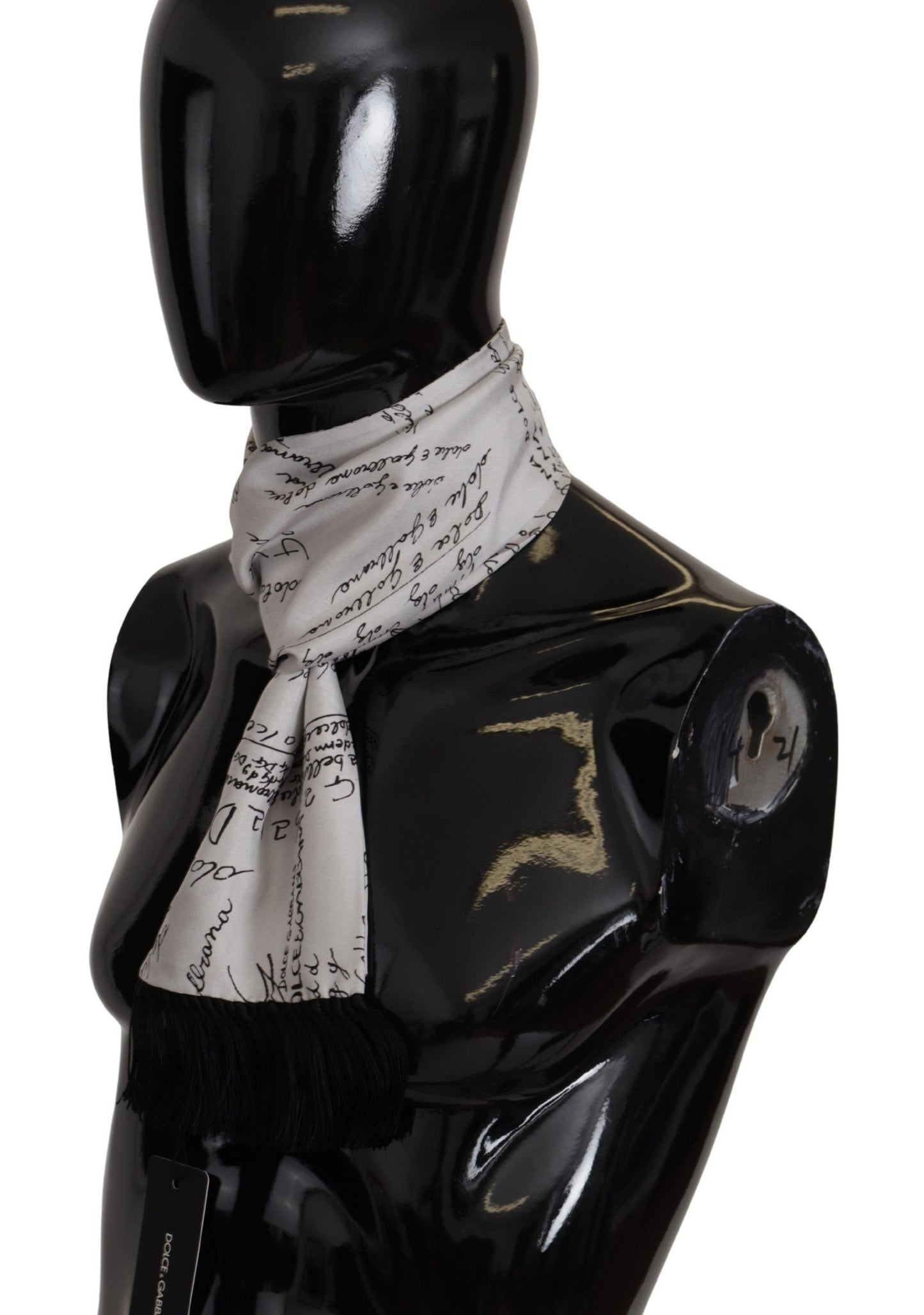 Elegant Silk Men's Scarf in Pure White
