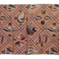 Blue Linen Seashell Pattern Mens Wrap Shawl Scarf