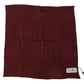 Maroon Silk Crown Square Wrap Handkerchief Scarf