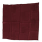 Maroon Silk Crown Square Wrap Handkerchief Scarf