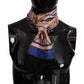 Multicolor Seashell Patterned DG Logo Shawl Fringe Silk Scarf