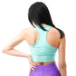 Elegant Green Lycra Top with Chest Logo