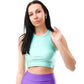 Elegant Green Lycra Top with Chest Logo