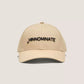 Beige Embroidered Logo Cotton Hat