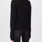 Chic Contrasting Design Black Sweater