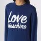 Chic Blue Sweater with Contrast Front Design