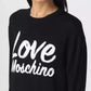 Chic Contrasting Design Black Sweater