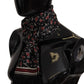 Elegant Silk Men's Scarf Wrap - Black and Red