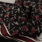 Elegant Silk Men's Scarf Wrap - Black and Red