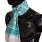 Elegant Teal Blue Silk Men's Scarf