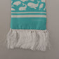 Elegant Teal Blue Silk Men's Scarf