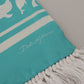 Elegant Teal Blue Silk Men's Scarf