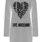 Chic Cotton Sweatshirt Dress with Logo Detail