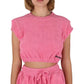 Chic Sleeveless Cotton Blend Top with Embroidery