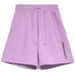 Elegant Purple Bermuda Shorts with Logo Print