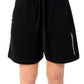 Chic Fleece Bermuda Shorts with Logo Detail