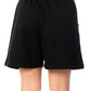 Chic Fleece Bermuda Shorts with Logo Detail
