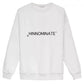 Chic Long Sleeve Cotton Sweatshirt in White