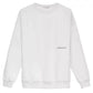 Crisp White Cotton Long Sleeve Sweatshirt
