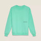Mint Green Cotton Long Sleeve Sweatshirt