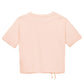 Chic Knotted Pink Cotton Tee