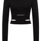 Elegant Long-Sleeved Elastic Waist Tee