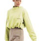 Chic Yellow Cotton Turtleneck Sweater