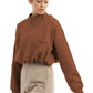Elegant Turtleneck Sweatshirt with Logo Print