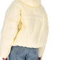 White Oversized Hooded Short Jacket