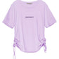 Elegant Gathered Jersey T-Shirt with Laces