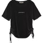 Elegant Gathered Jersey T-Shirt with Laces