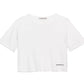 Elegant Raw Cut Modal Tee with Logo Print