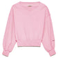 Chic Pink V-Neck Cotton Sweatshirt