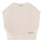 Beige Sleeveless Logo Sweatshirt