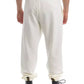 Elegant White Stretch Cotton Trousers
