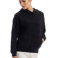 Chic Embossed Logo Cotton Hooded Sweatshirt