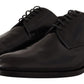 Black Leather Lace Up Formal Derby Shoes