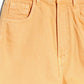 Summery Chic Orange Cotton Shorts