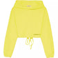 Chic Yellow Cotton Hooded Sweatshirt