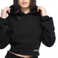 Chic Back-Opening Hooded Sweatshirt