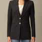 Elegant Pinstripe Stretch Wool Blazer