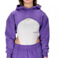 Chic Purple Hooded Cotton Sweater