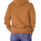 Chic Brown Cotton Hooded Sweatshirt with Zip Closure