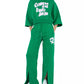 Elegant Green Cotton Sweatpants